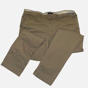 J. Crew Mens Trousers Pants 34x33 Beige 770 Straight Always Chino Khaki